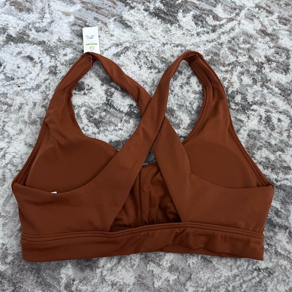 NWT! - Offline By Aerie Real Me Ruched Sports Bra - Size Medium - Color: Caramel - Picture 4 of 6